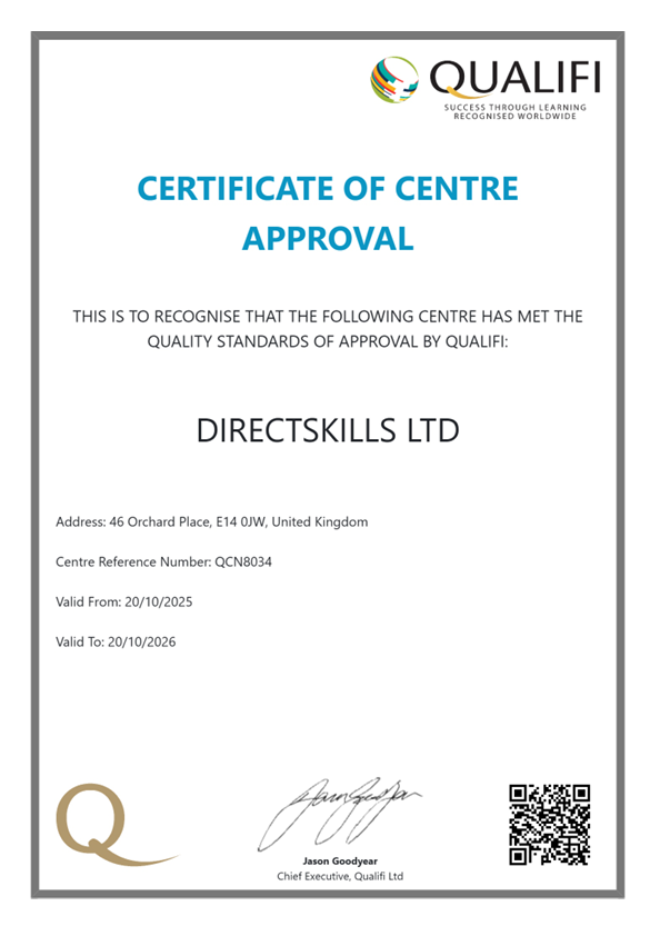 Centre Approval Certificate